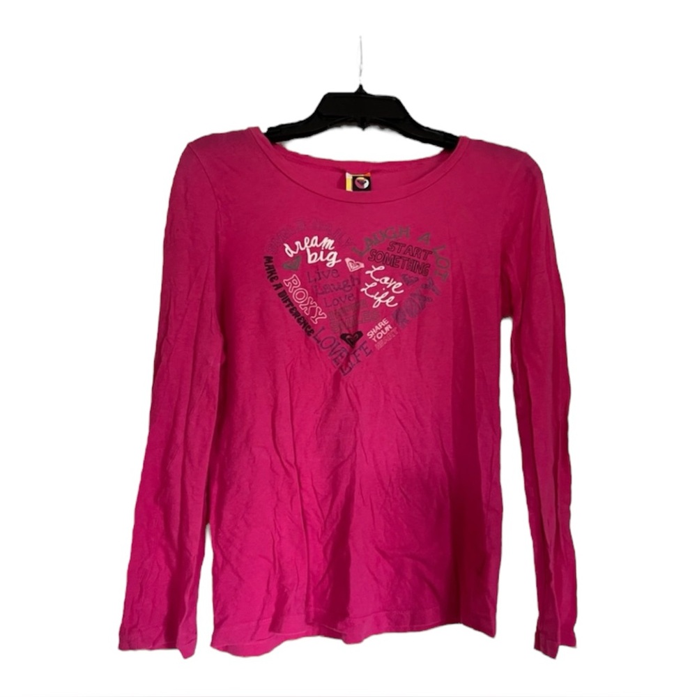 2/$15 - Roxy Pink Long Sleeve Tee with Graphic Design